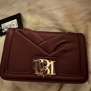 Badgley Mischka small, pleated Crossbody, and plum